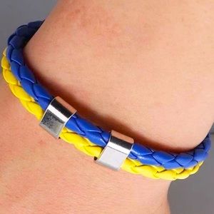 Ukraine flag colored support bracket